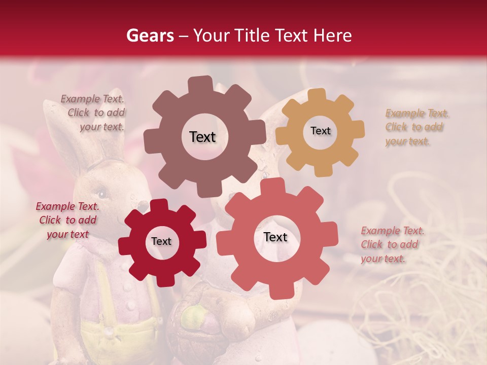 Easter Egg Bright Wood PowerPoint Template