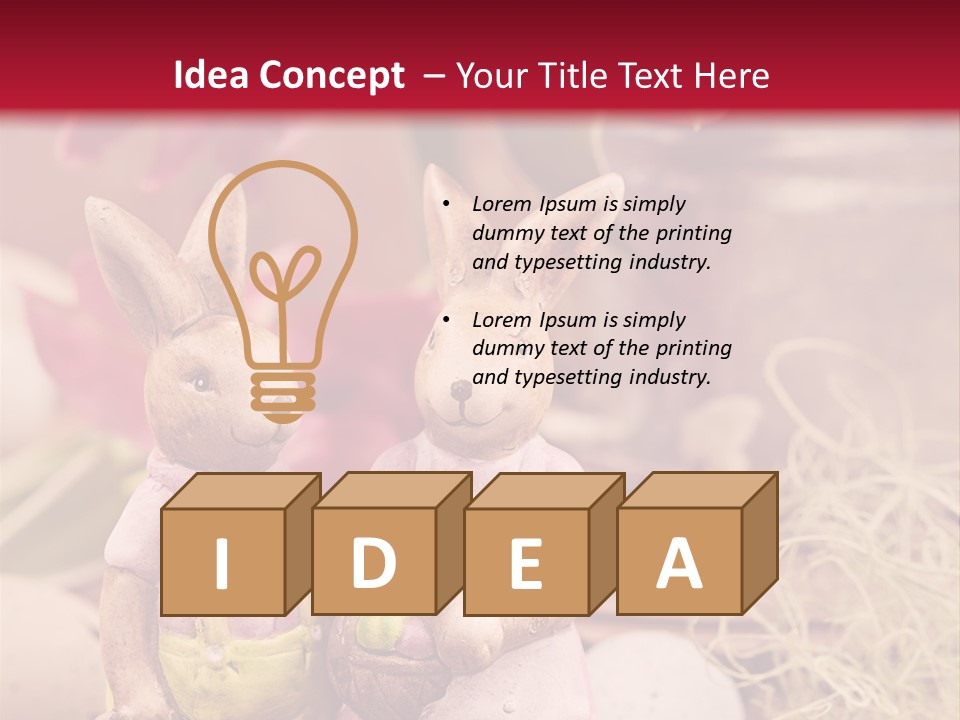 Easter Egg Bright Wood PowerPoint Template