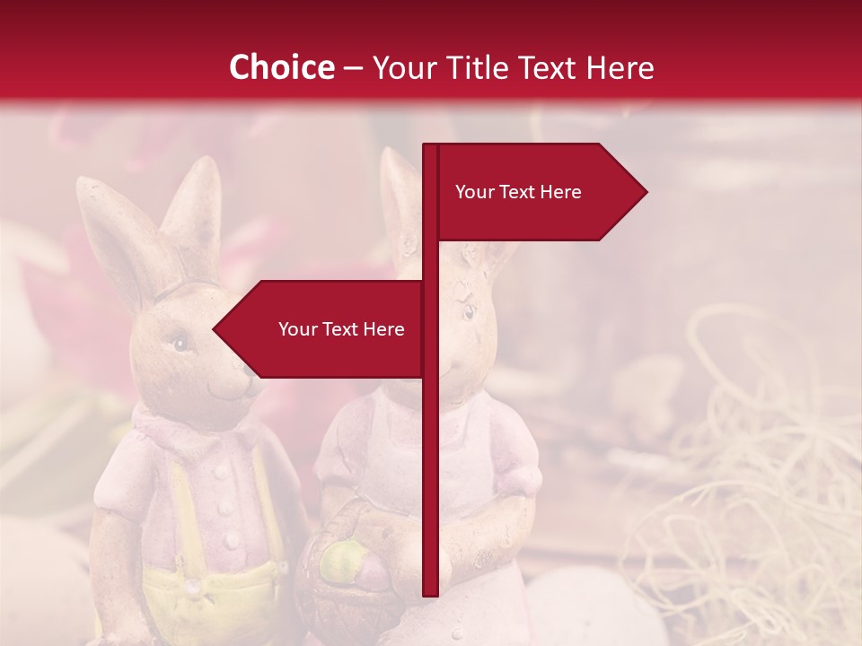 Easter Egg Bright Wood PowerPoint Template