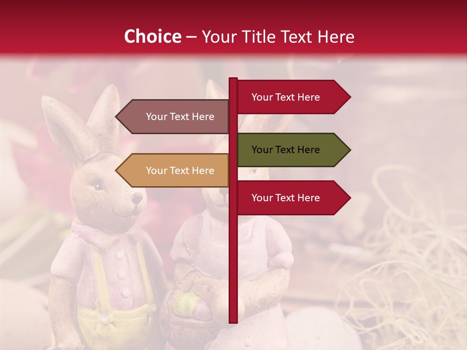 Easter Egg Bright Wood PowerPoint Template