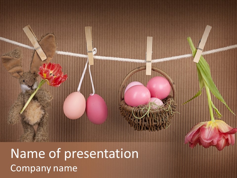 Egg Pink Hare PowerPoint Template