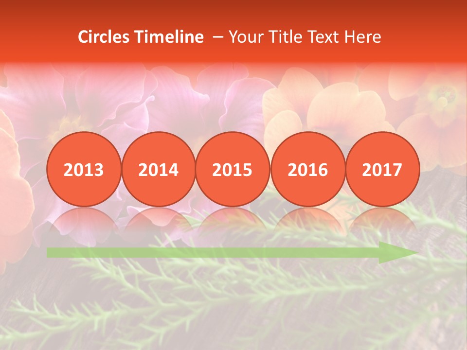 Orange Pflanzen Osterblumen PowerPoint Template