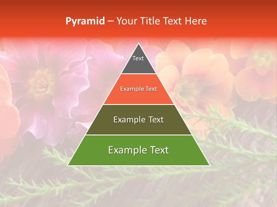 Orange Pflanzen Osterblumen PowerPoint Template