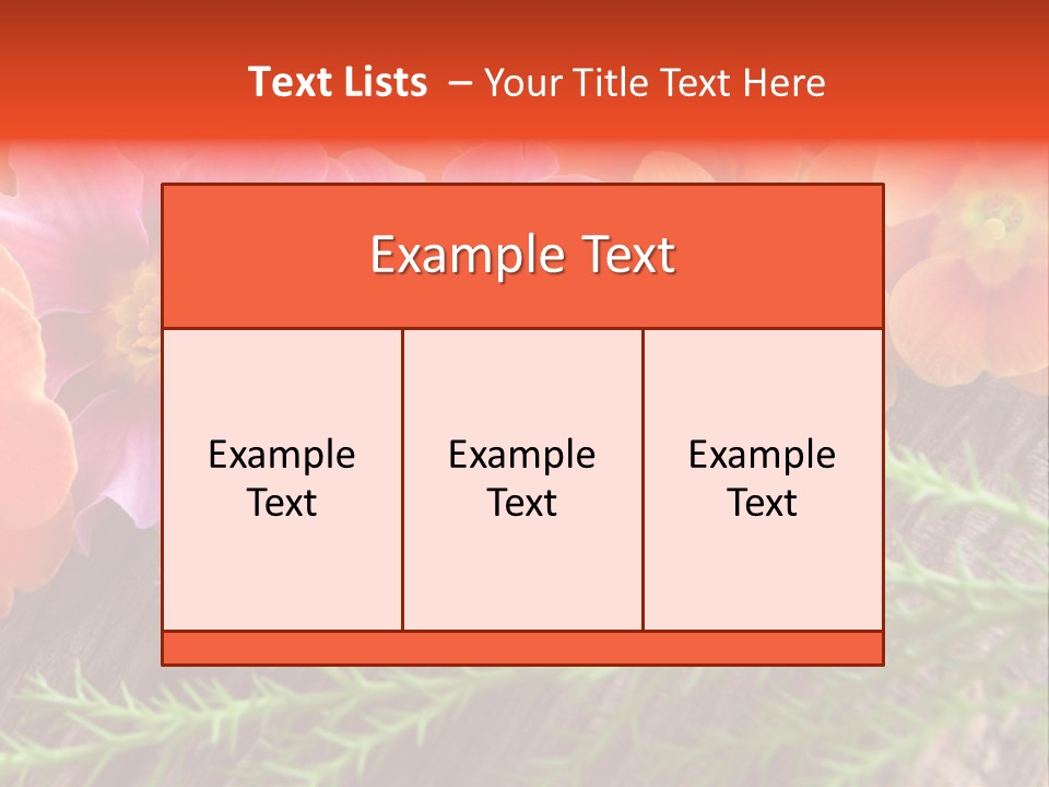 Orange Pflanzen Osterblumen PowerPoint Template