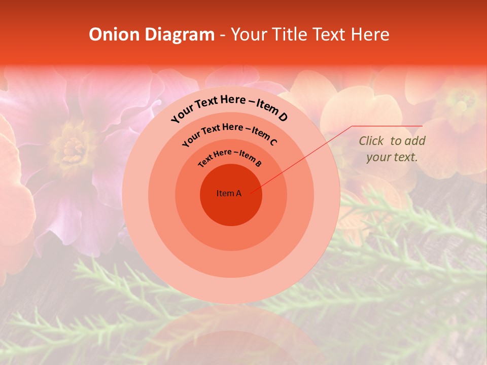 Orange Pflanzen Osterblumen PowerPoint Template