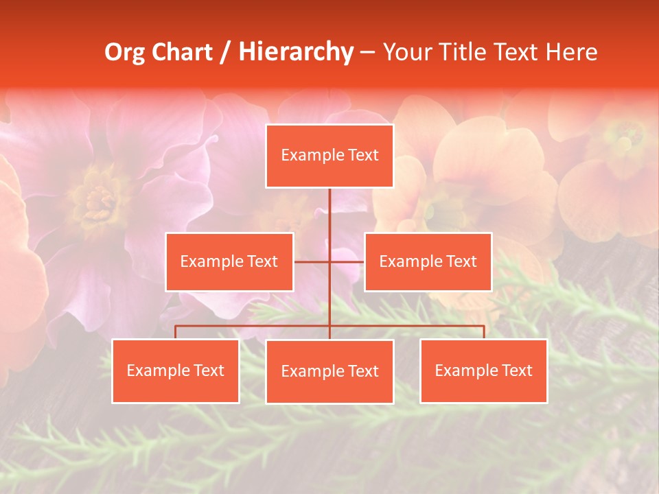 Orange Pflanzen Osterblumen PowerPoint Template