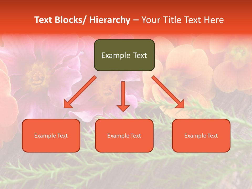 Orange Pflanzen Osterblumen PowerPoint Template
