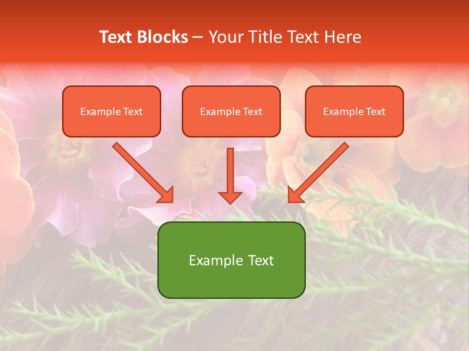 Orange Pflanzen Osterblumen PowerPoint Template