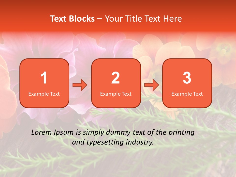 Orange Pflanzen Osterblumen PowerPoint Template