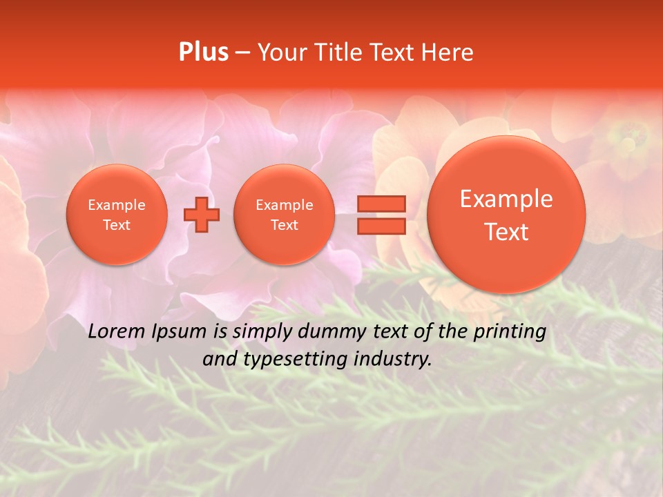 Orange Pflanzen Osterblumen PowerPoint Template
