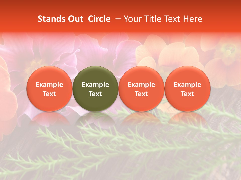 Orange Pflanzen Osterblumen PowerPoint Template
