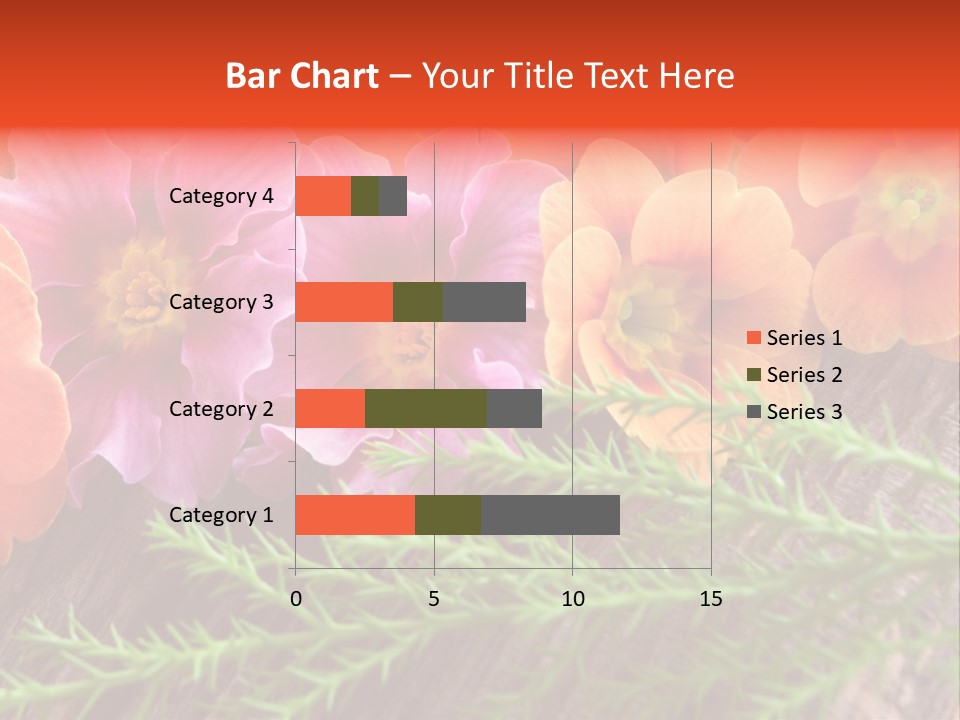 Orange Pflanzen Osterblumen PowerPoint Template