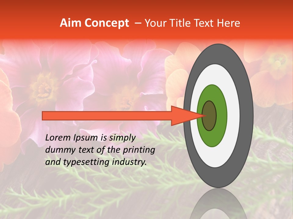 Orange Pflanzen Osterblumen PowerPoint Template