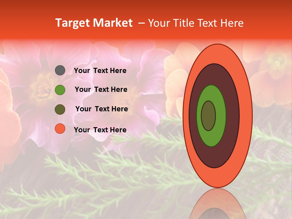 Orange Pflanzen Osterblumen PowerPoint Template