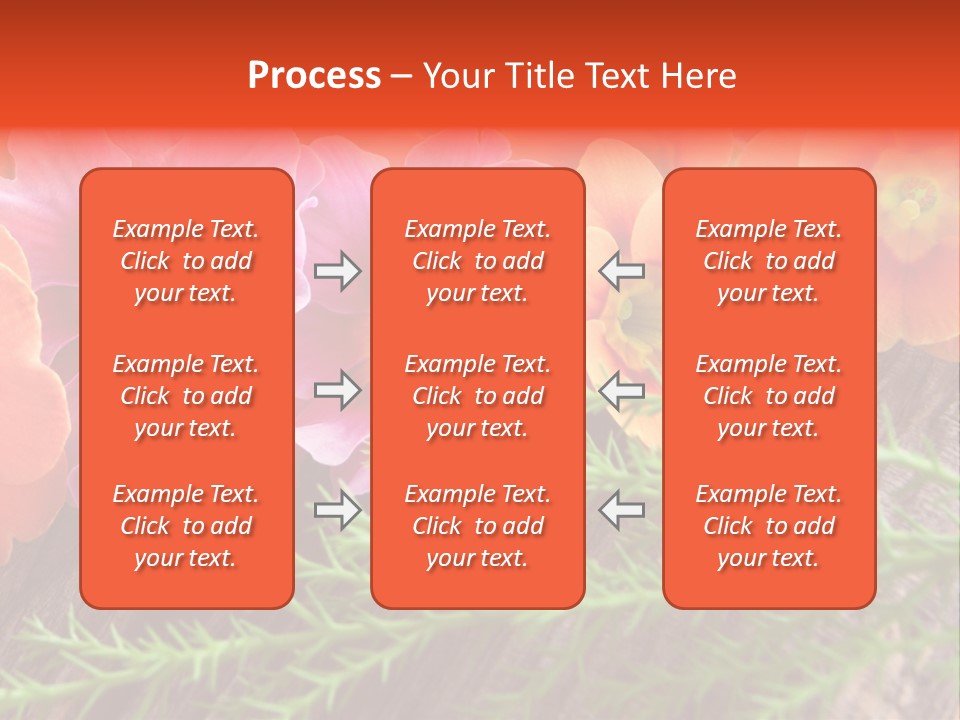 Orange Pflanzen Osterblumen PowerPoint Template