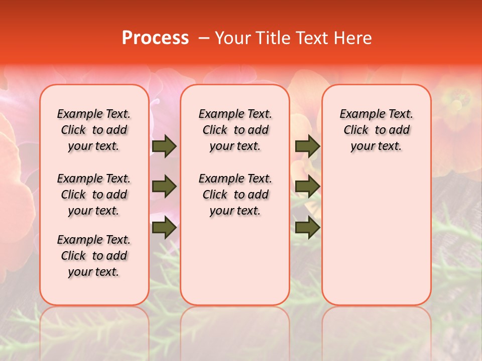 Orange Pflanzen Osterblumen PowerPoint Template
