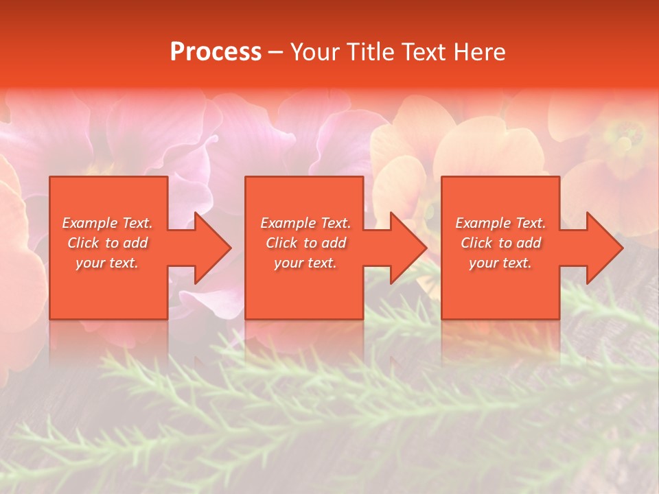 Orange Pflanzen Osterblumen PowerPoint Template