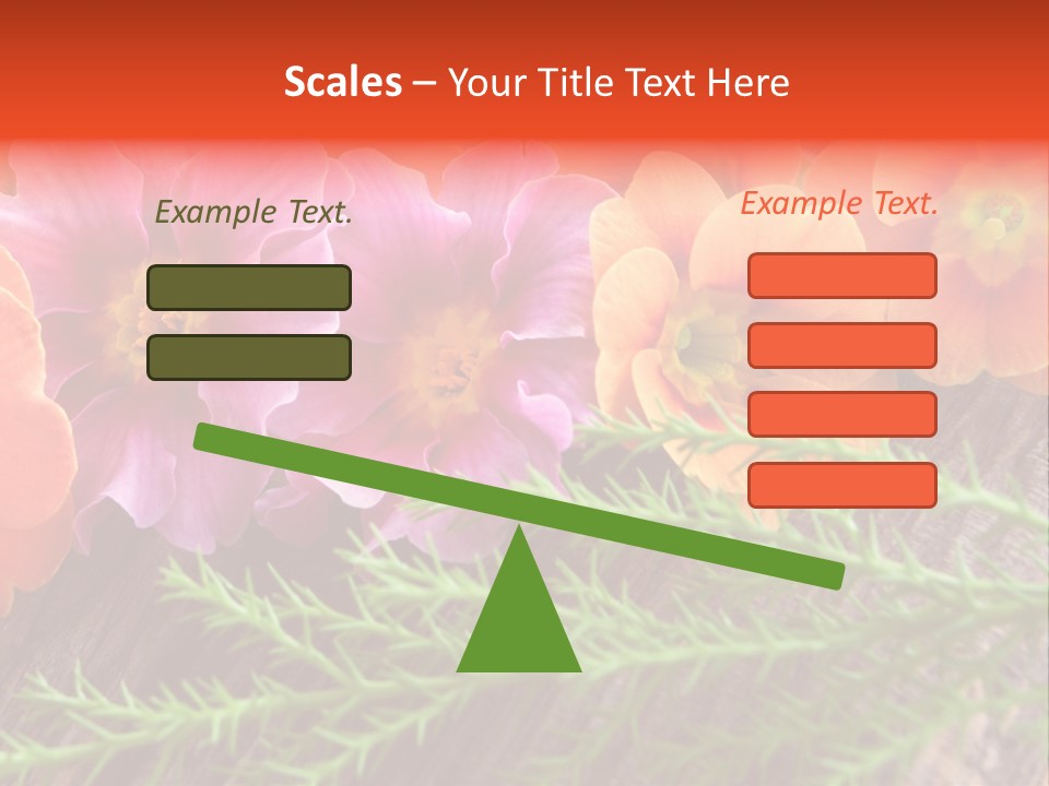 Orange Pflanzen Osterblumen PowerPoint Template