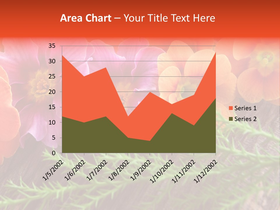 Orange Pflanzen Osterblumen PowerPoint Template