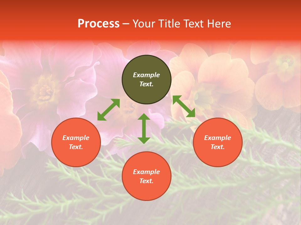 Orange Pflanzen Osterblumen PowerPoint Template