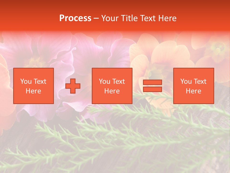 Orange Pflanzen Osterblumen PowerPoint Template