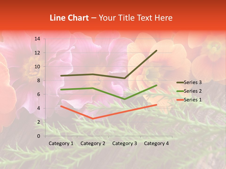 Orange Pflanzen Osterblumen PowerPoint Template