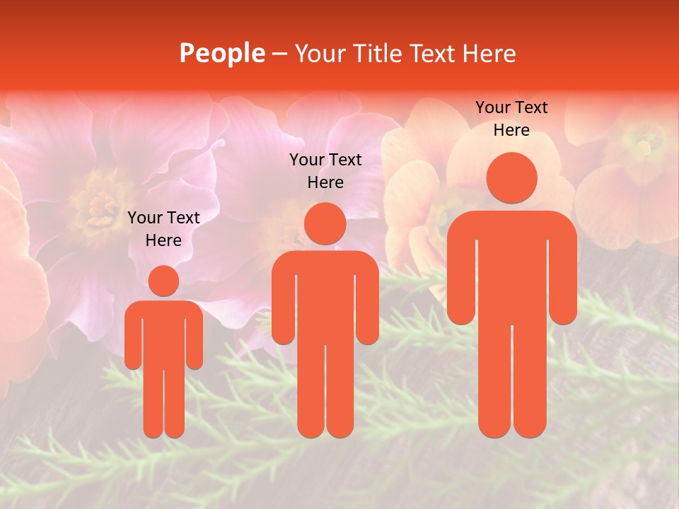 Orange Pflanzen Osterblumen PowerPoint Template