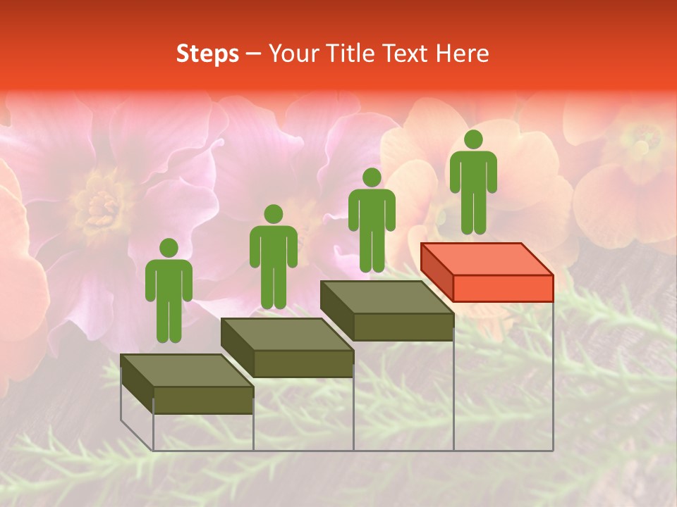 Orange Pflanzen Osterblumen PowerPoint Template