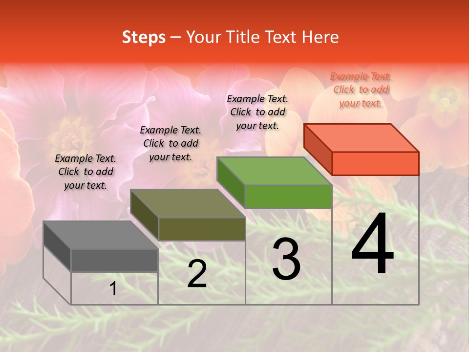 Orange Pflanzen Osterblumen PowerPoint Template