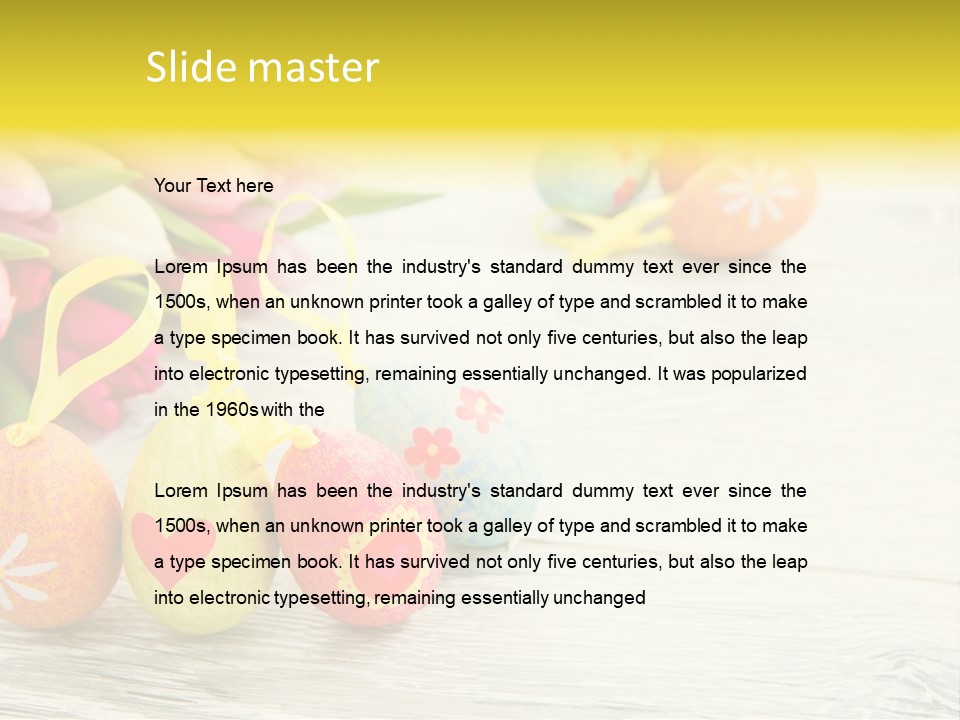 Ostergrue Pflanzen Hintergrund PowerPoint Template