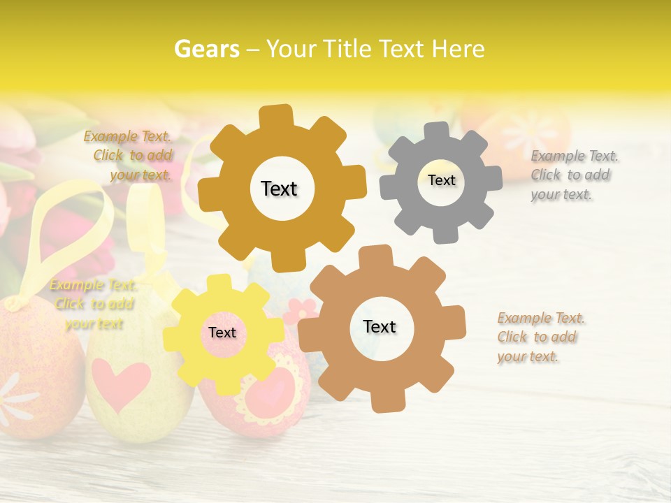 Ostergrue Pflanzen Hintergrund PowerPoint Template