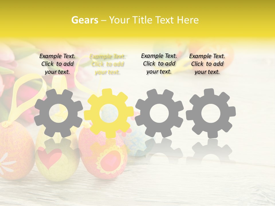 Ostergrue Pflanzen Hintergrund PowerPoint Template