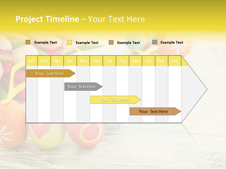 Ostergrue Pflanzen Hintergrund PowerPoint Template