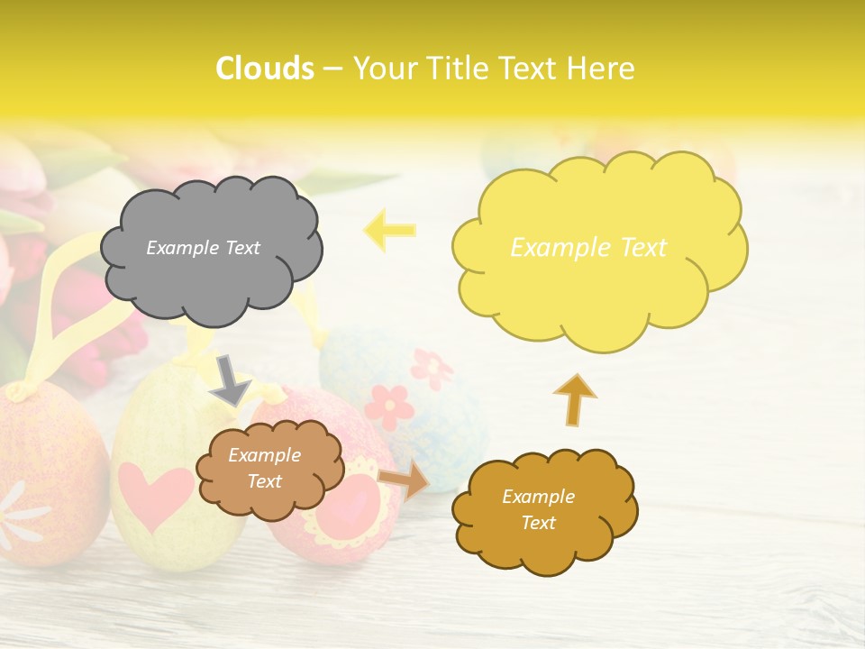 Ostergrue Pflanzen Hintergrund PowerPoint Template