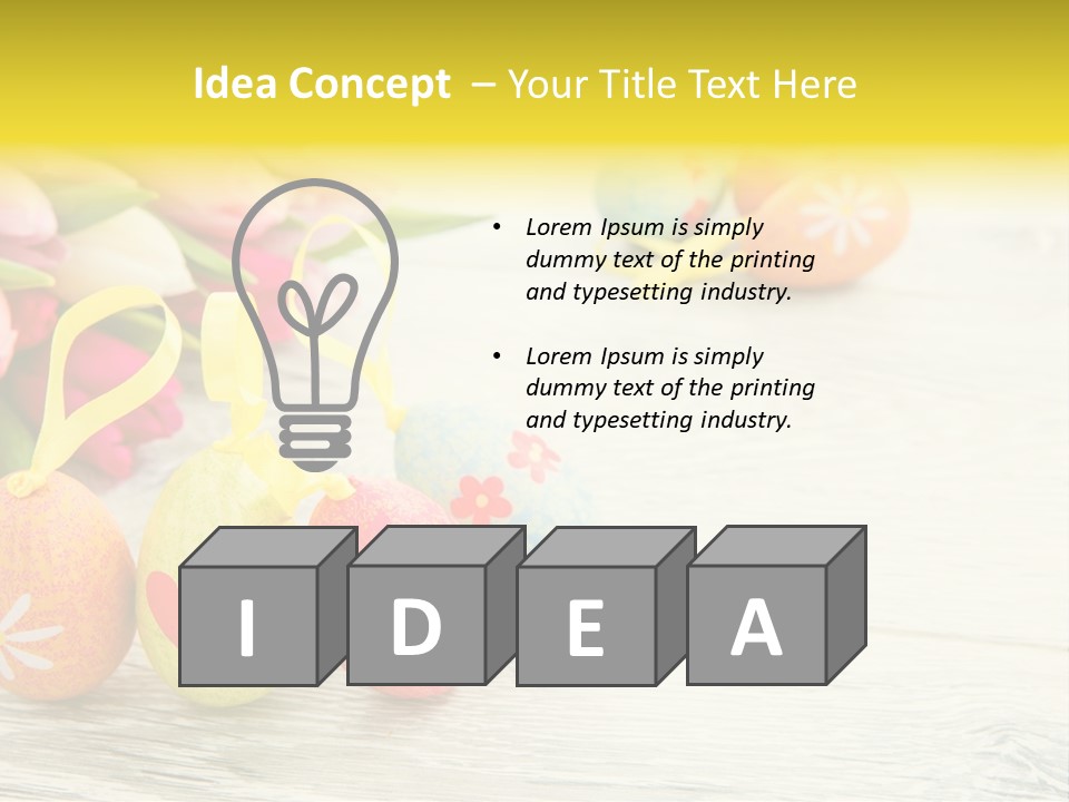 Ostergrue Pflanzen Hintergrund PowerPoint Template