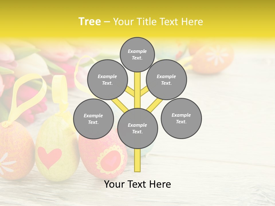 Ostergrue Pflanzen Hintergrund PowerPoint Template