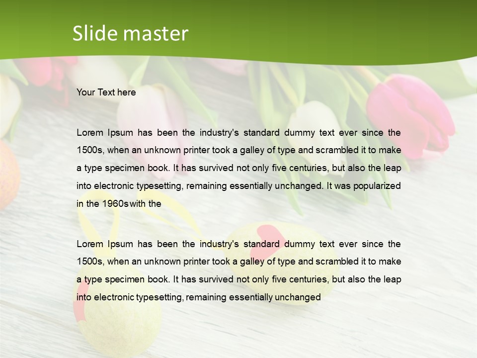 Blute Dekorieren Grukarte PowerPoint Template