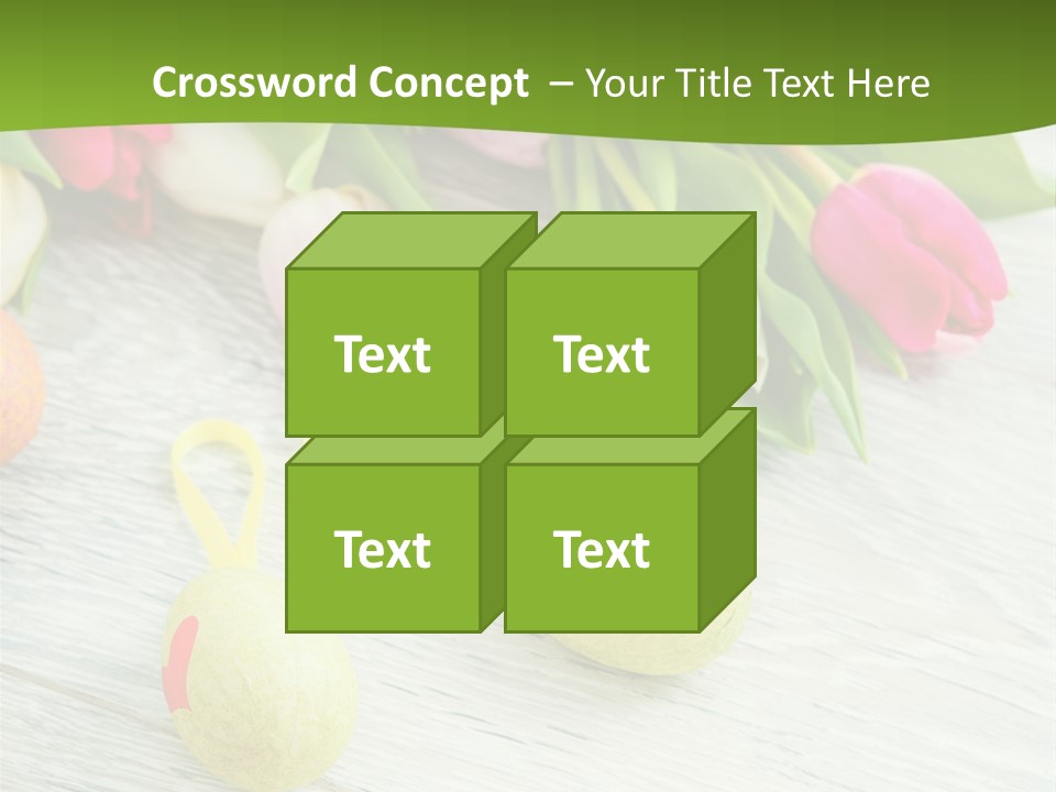 Blute Dekorieren Grukarte PowerPoint Template