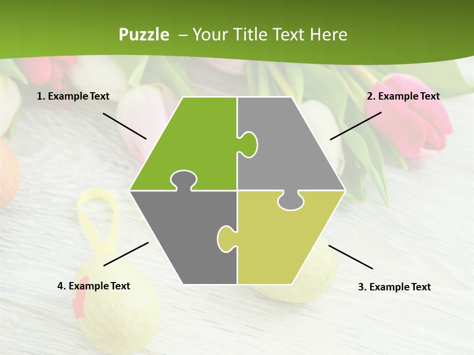 Blute Dekorieren Grukarte PowerPoint Template