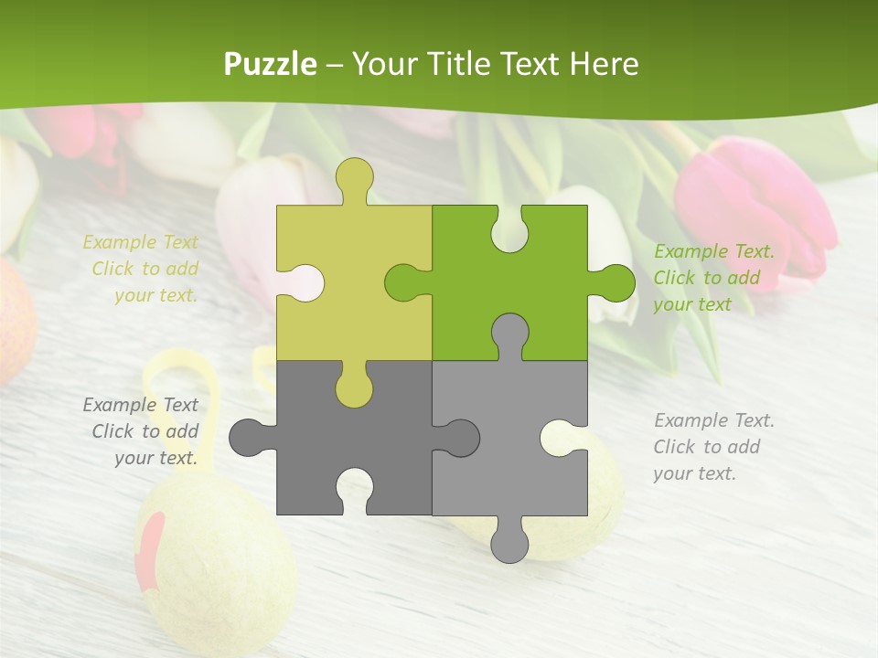 Blute Dekorieren Grukarte PowerPoint Template