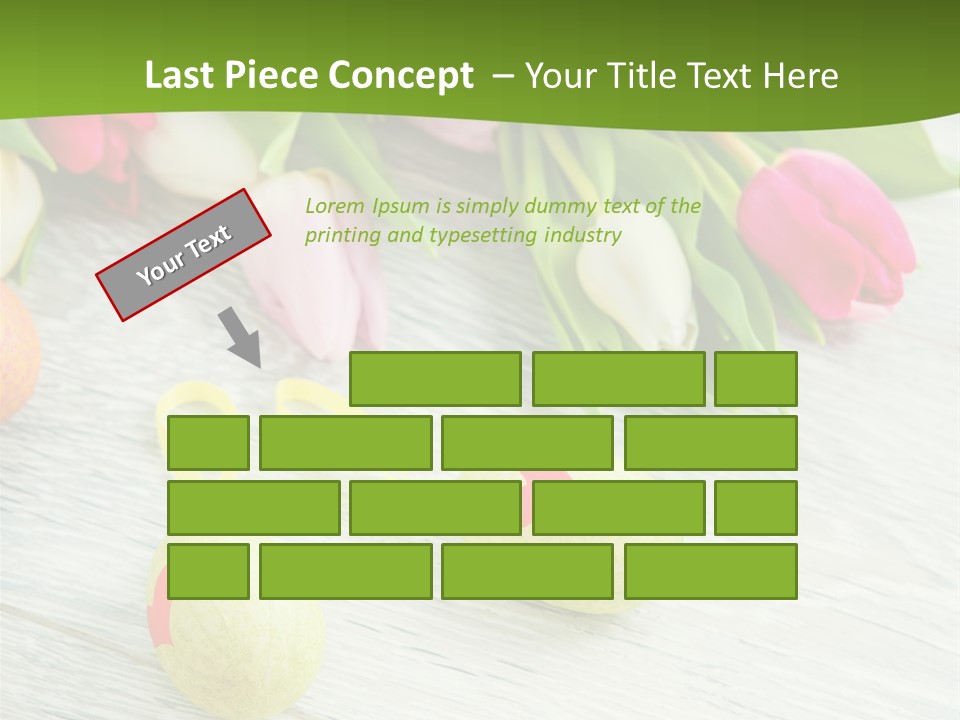Blute Dekorieren Grukarte PowerPoint Template