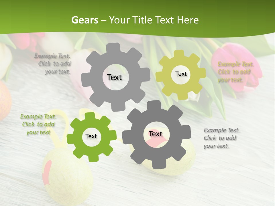 Blute Dekorieren Grukarte PowerPoint Template