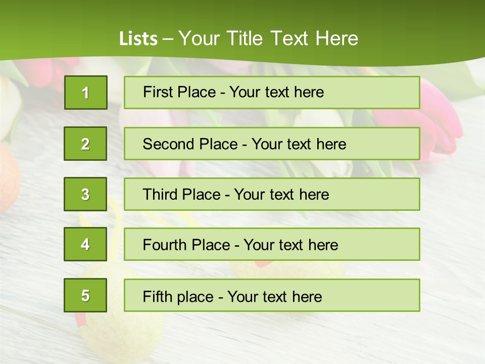 Blute Dekorieren Grukarte PowerPoint Template