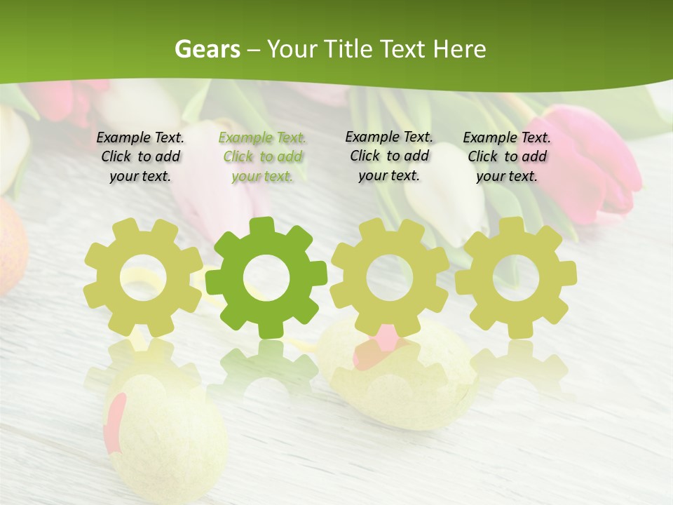 Blute Dekorieren Grukarte PowerPoint Template