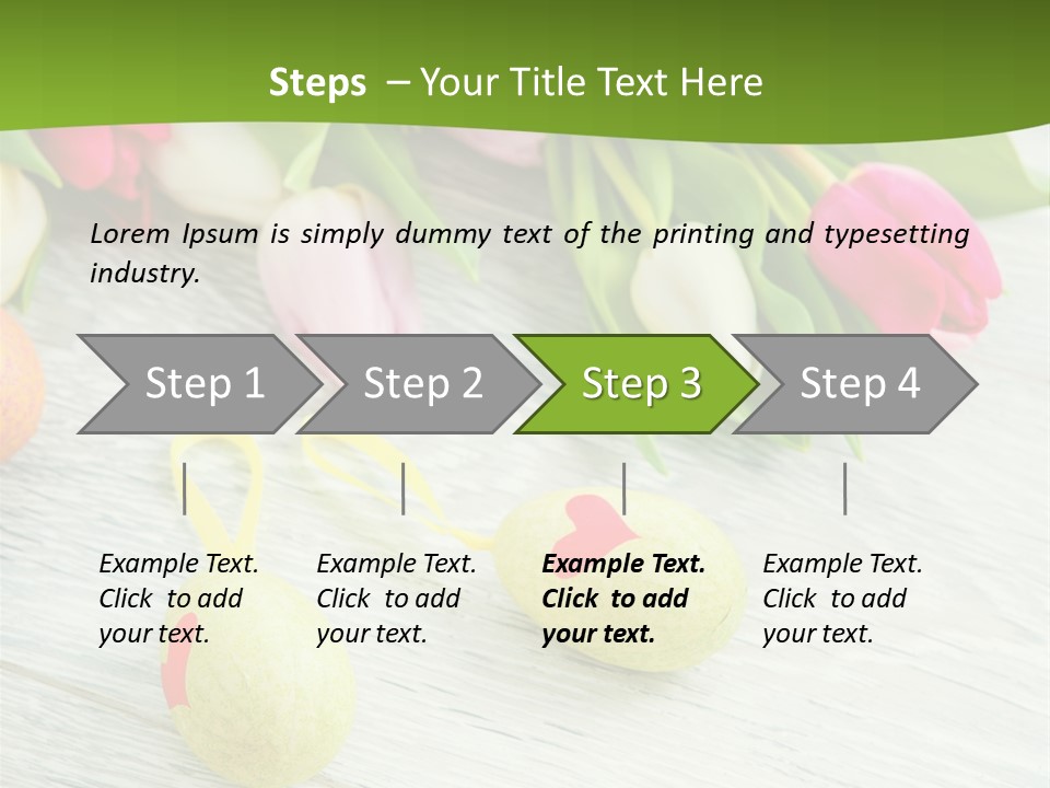 Blute Dekorieren Grukarte PowerPoint Template