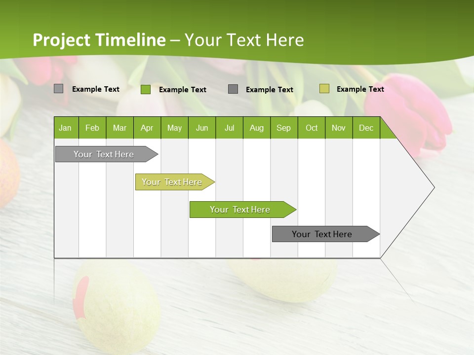 Blute Dekorieren Grukarte PowerPoint Template