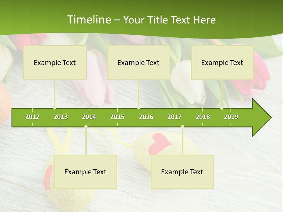 Blute Dekorieren Grukarte PowerPoint Template
