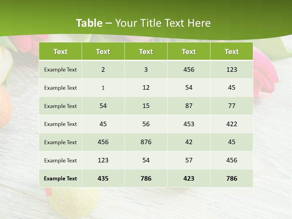 Blute Dekorieren Grukarte PowerPoint Template
