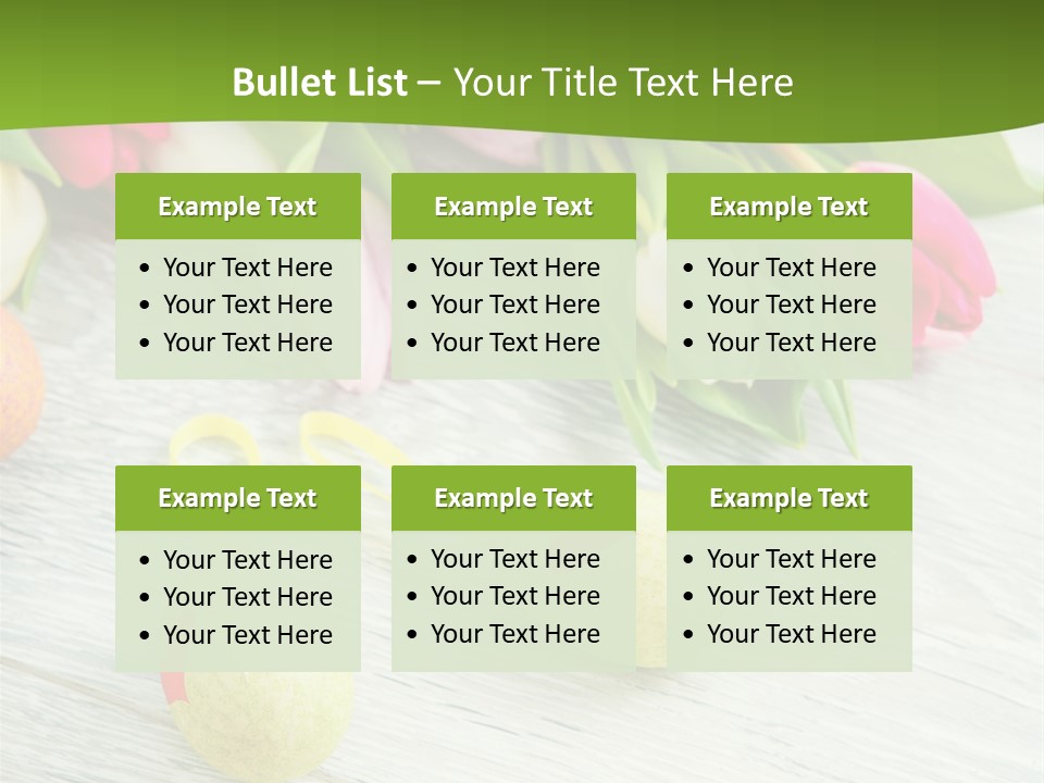 Blute Dekorieren Grukarte PowerPoint Template
