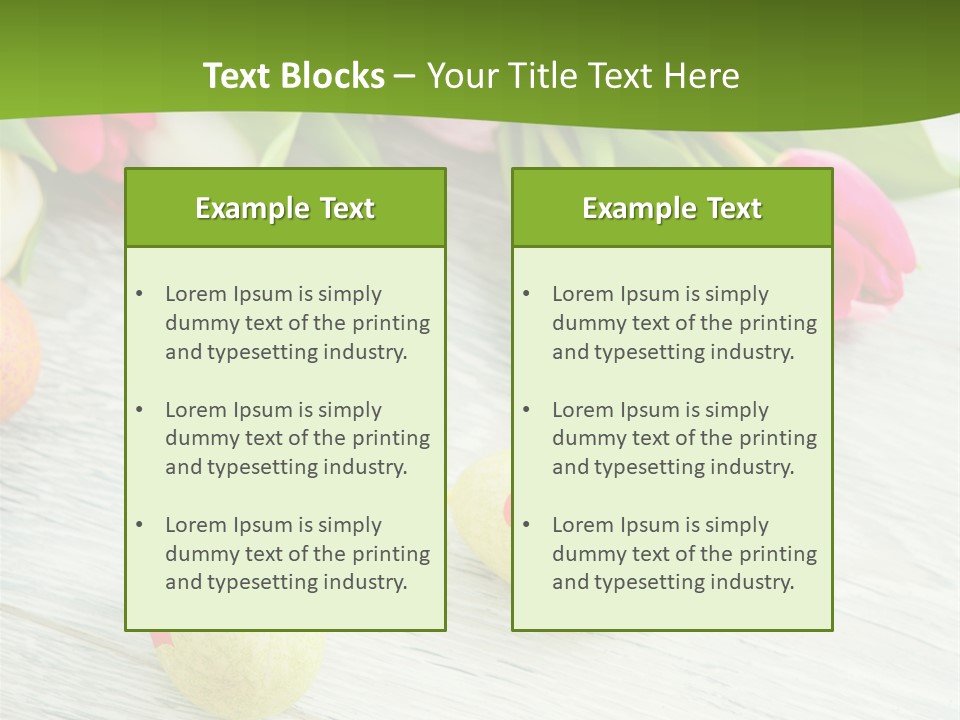 Blute Dekorieren Grukarte PowerPoint Template